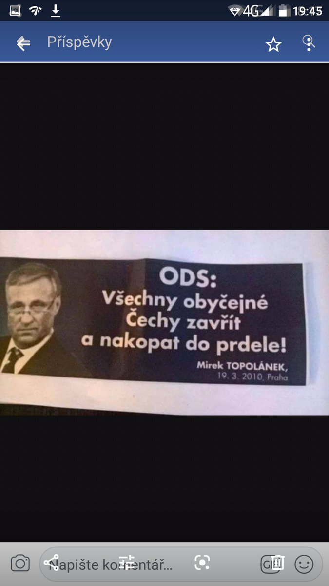 JanRokycan's tweet photo. @MirekTopolanek No hlavne,aby uz v Cesku jsme nikdy nemeli v politice takove hovado jako jsi byl ty.
Zlaty" gde stě "proti tobe ty hovno lampasacky !
Na nasi vecnou pamatku s tebou! https://t.co/MJ7SEJtt6b