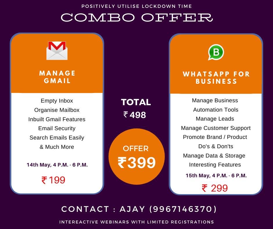 tech_it_easier's tweet photo. !!! COMBO OFFER !!!
COMBO PACKAGE:
https://t.co/DuTtyxQj8a
GMAIL WEBINAR:
https://t.co/R7GaLMioZ7
WHATSAPP WEBINAR:
https://t.co/IXSSFM1dgX
#TechITEasier #SocialMediaTricks #AskMeHow #MeTechno #ComboOffer #GmaIlTricks #AdvanceTechnologyForBusiness #WhatsAppForBusiness https://t.co/WyAvI7QEwu