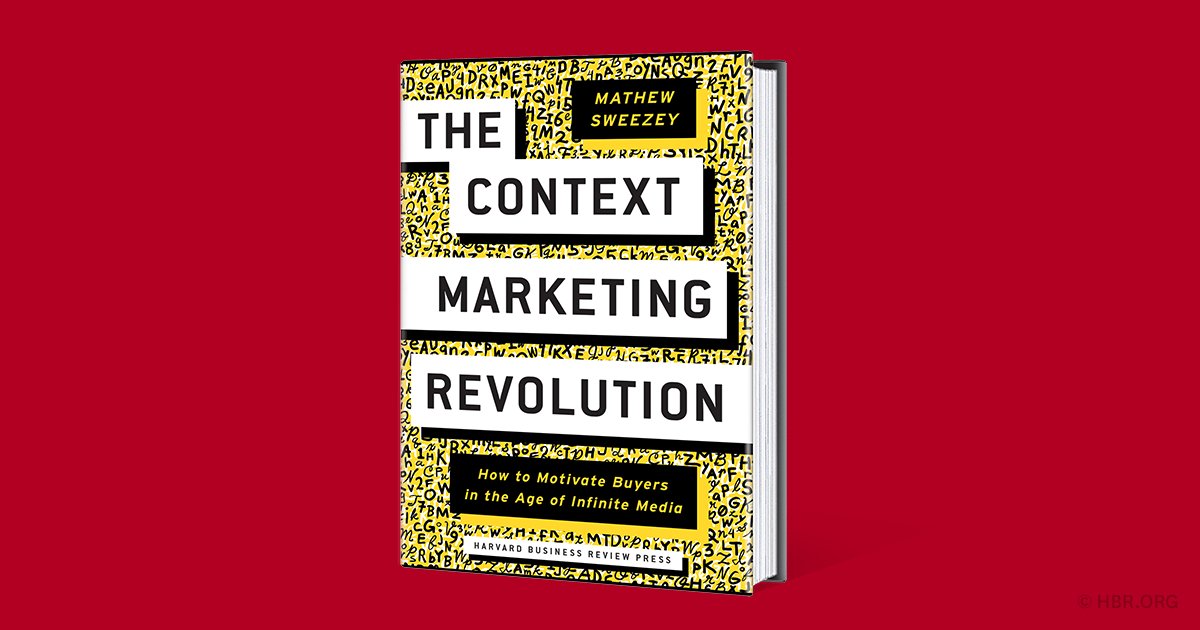 ingridarcher's tweet photo. msweezey: @HarvardBiz: The Context Marketing Revolution is the new rule book for context-based marketing uses vivid examples to highlight a new marketing model used by high-performing brands big and small.
https://t.co/C7Hi3KdJhi https://t.co/9kYQUhnKcf