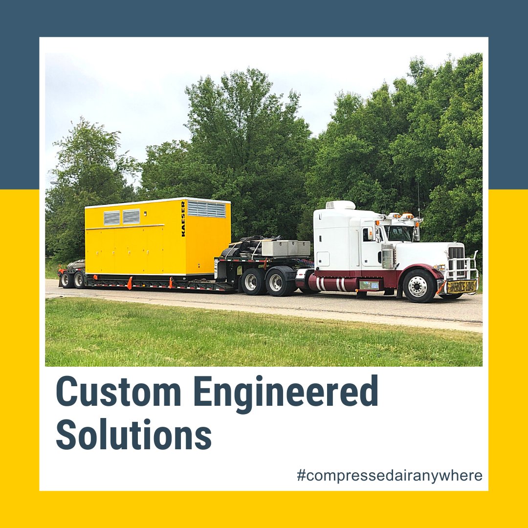 KaeserUSA's tweet photo. Another Custom Engineered Solution (CES) rolling out: outdoor enclosure with 175 hp oil-free screw compressor w/integrated iHOC dryer. Safe travels!
Learn more about CES: https://t.co/JOo6oIehAP
#AbleAir #compressedairanywhere #customengineeredsolutions #airsystemspecialists https://t.co/lC6JSBt4eq