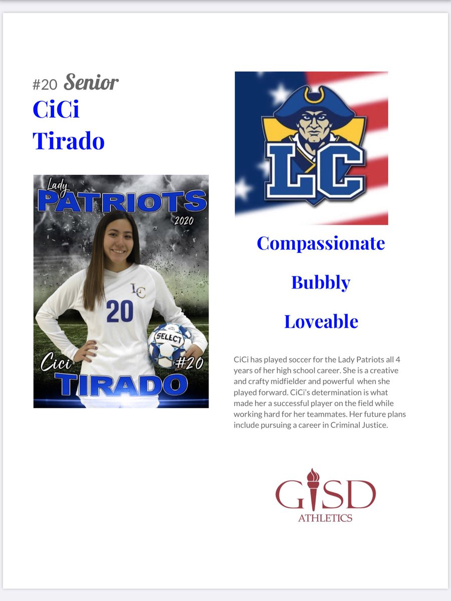 SENIOR SHOUTOUT to this awesome young lady!! #WeAreLC #OurSeniors 😍💕💙💛⚽️