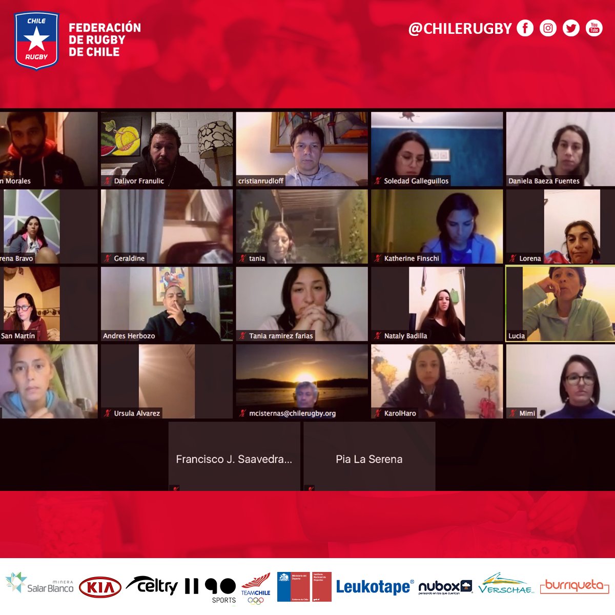 chilerugby's tweet photo. 🔴Comité Nacional de Rugby Femenino🔴
Ayer las representantes del rugby femenino se reunieron con parte del Directorio de Chile Rugby liderados por Cristian Rudloff junto a Michell Cisternas y Arami Silva, para revisar los pormenores del área. 1️⃣9️⃣5️⃣3️⃣➖2️⃣0️⃣2️⃣0️⃣
#ChileRugby67Años https://t.co/FTFsCQvMge