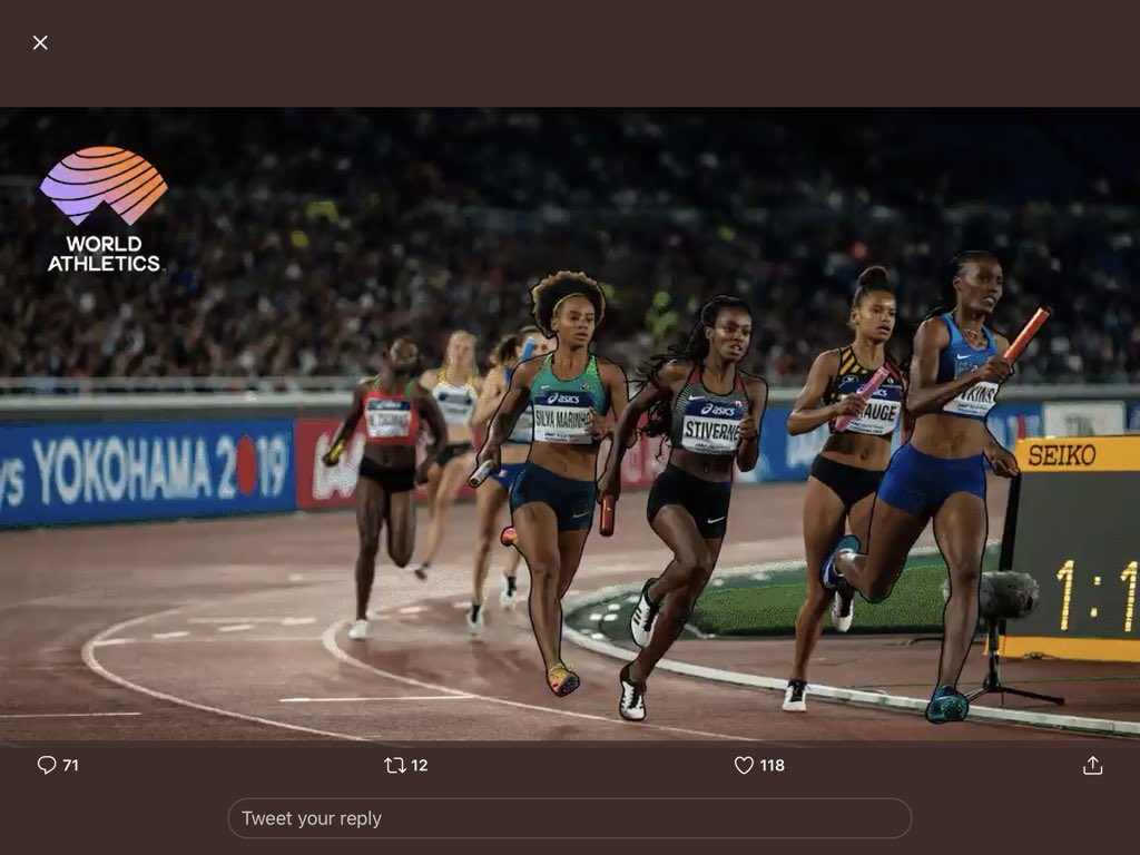 hurdle123's tweet photo. @WorldAthletics @IAAFYokohama19 Not bad https://t.co/kX21jkdTbG