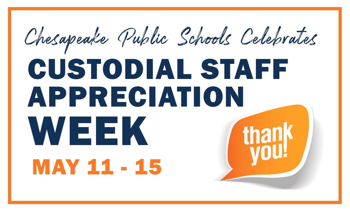 cpschoolsva's tweet photo. All this week we are celebrating our incredible custodial staff. They work tirelessly to maintain our facilities and support our students and staff. Thank you for all you do! #InspireCPS https://t.co/S4McG1zOtu