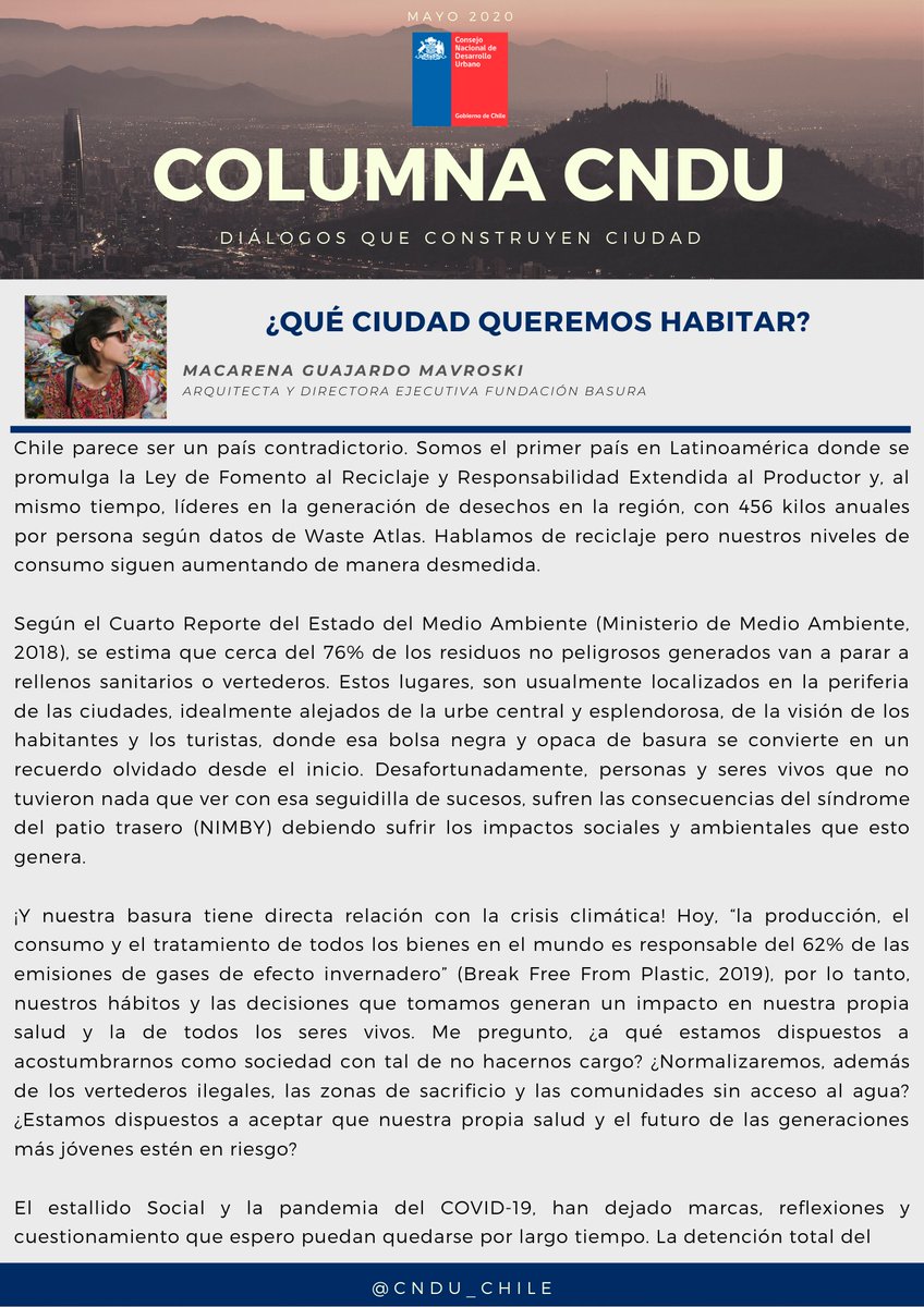 cndt_chile's tweet photo. "Somos contradictorios. El primer país en Latinoamérica donde se promulga la Ley de Fomento al Reciclaje y Responsabilidad Extendida al Productor y, al mismo tiempo, líderes en la generación de desechos en la región" Macarena Guajardo de @fundacionbasura https://t.co/Vpq6ATpMa9 https://t.co/xaRDsz5Aow