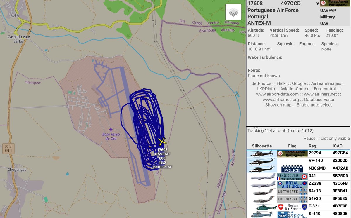 mil_scot's tweet photo. Tracking Antex-M on task Ota Air Base (#LPOT) in #Alenquer #Portugal #UAV #drone #avgeek #OSINT https://t.co/4muzSPsNnk
