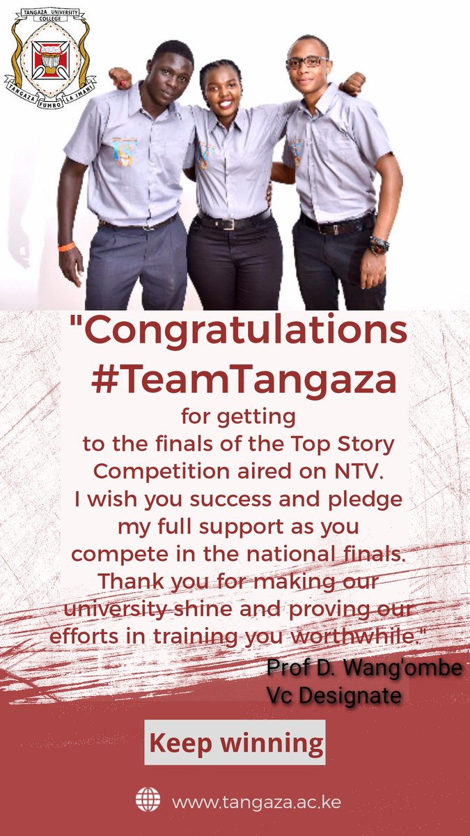 TangazaUni's tweet photo. Celebrating #TeamTangaza all the way to the top.
https://t.co/5RLwbHXzFr
@ntvkenya #TopStorySN3 @topstory_africa https://t.co/5V6n8j3YV4