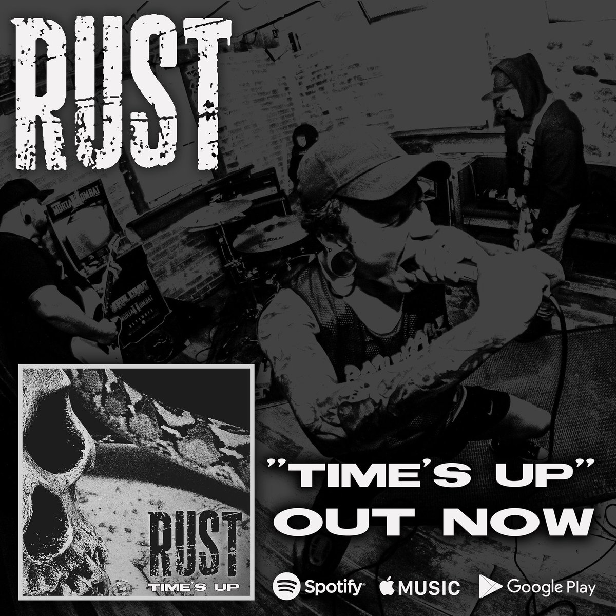 “TIME’S UP” is now streaming on all popular platforms! We are proud of this release. Feel free to check it out, share it around and let us know what you think! 

music.apple.com/ca/album/times…

open.spotify.com/album/0oyPj6z4…

rusthxc.bandcamp.com/album/times-up