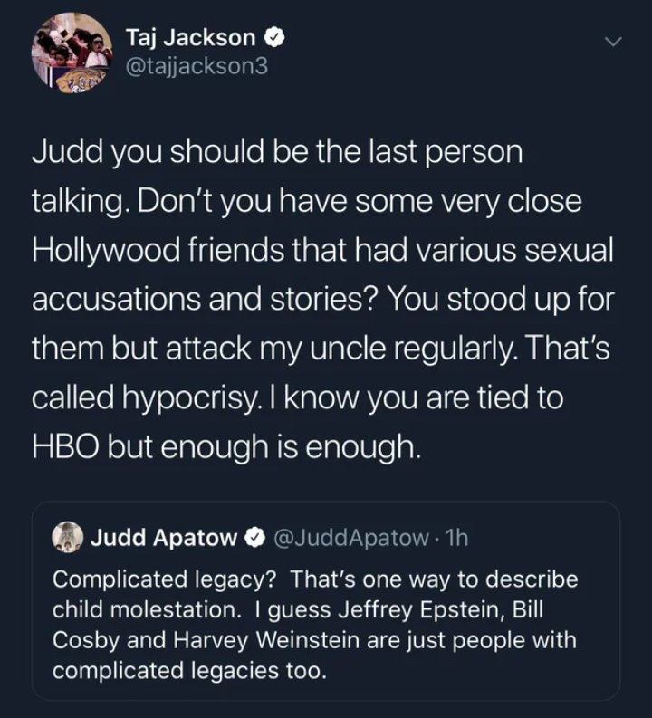  @tajjackson3 response to Judd's tweet (thx Reddit)