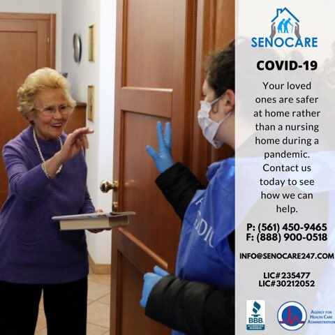 senocare's tweet photo. Protecting you &amp; our caregivers. #COVID19compliant Check our our website for the latest coronavirus updates in healthcare: 

https://t.co/Vd2xS92iTq
#Staysafe 561-450-9465 https://t.co/Zk6Mo1aISN
