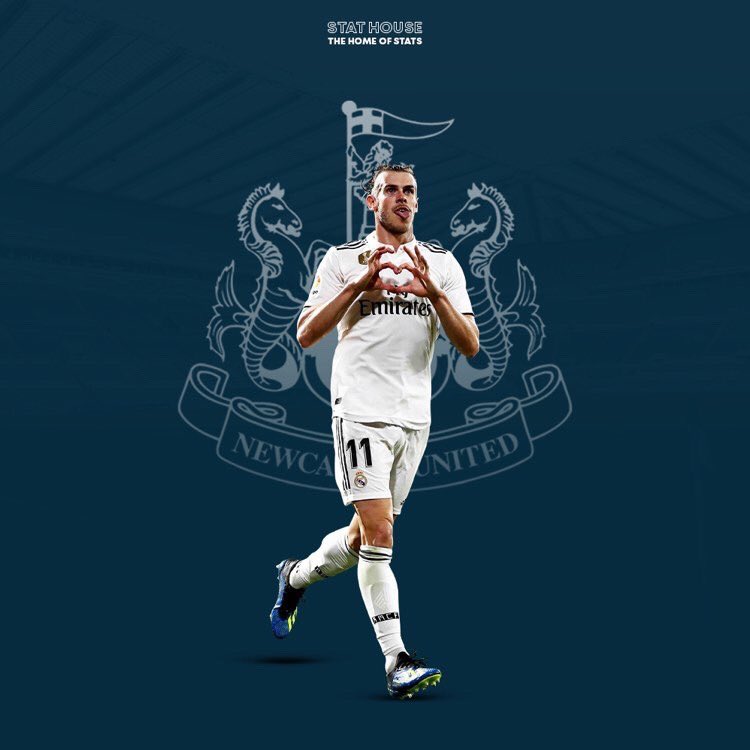 Stat_House's tweet photo. 📊| Newcastle have made Gareth Bale their number one priority signing once the new owners take over 🤔

Marca believe that a fee of around €20m will convince them to sell Bale, who has netted only 2 league goals this season 👀 https://t.co/FjIVBa6xh9