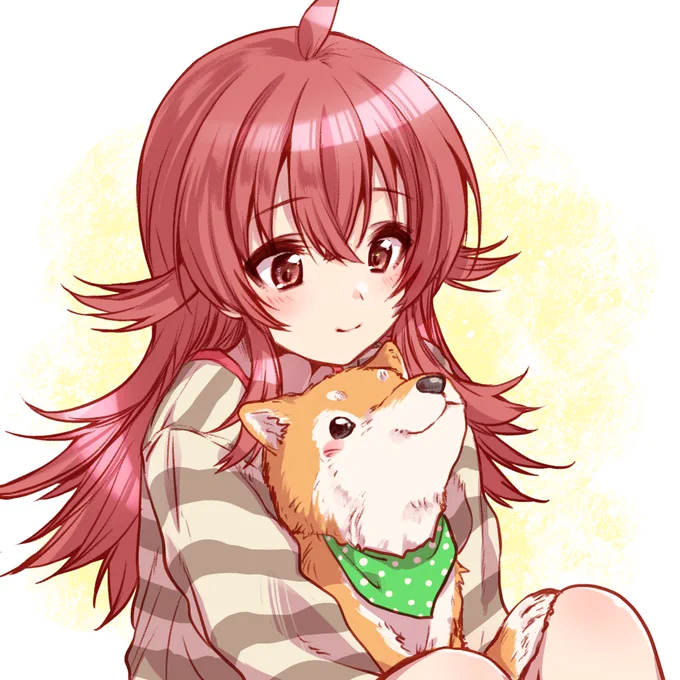 #シャニマス 一緒にいるだけでなんだか楽しい🏠果穂とマメ丸 