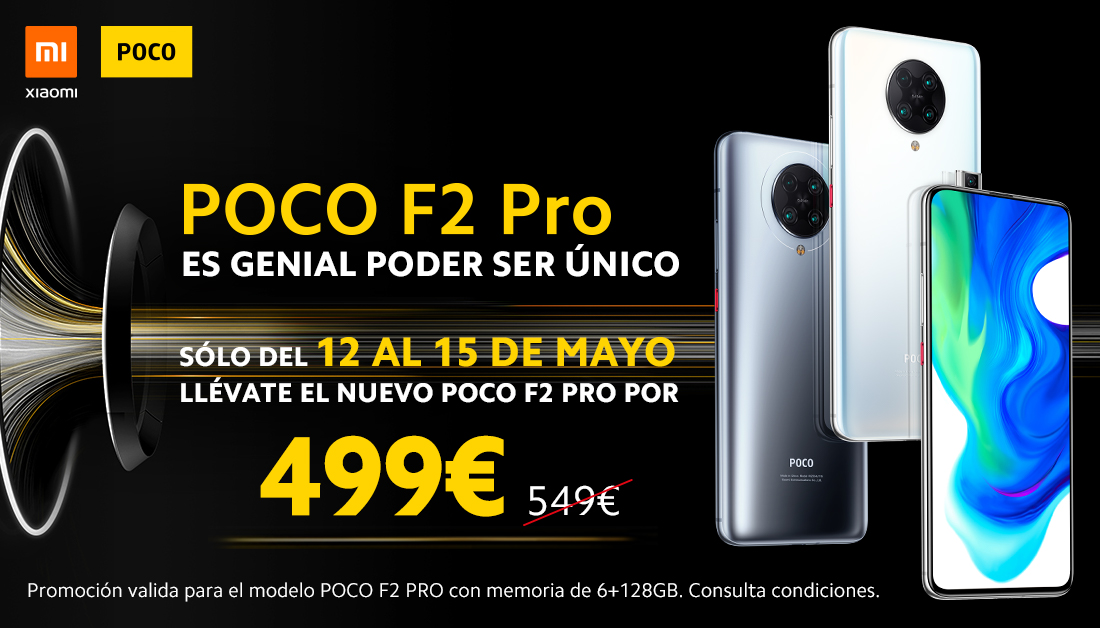 MiStoreSpain's tweet photo. ¡Traemos novedades! Disponible el Pocophone F2 Pro en nuestra web a un precio irresistible
¡Oferta disponible hasta el 15 de mayo!
⏭️https://t.co/eUtPdx2XNG
#PocophoneF2 #POCOisBACK #POCOF2Pro https://t.co/PQB3OesSBM
