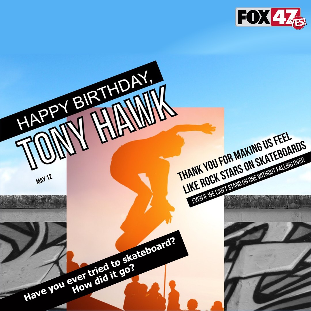 Today is Tony Hawk\s Birthday!  Happy Birthday Tony!  Have you ever tried to skateboard?  How did it go? 