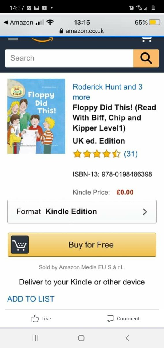 RoxburghLaura's tweet photo. @Cuiken_Primary 

This might be useful for some kids also free on kindle 😁 https://t.co/ImtwrjT0G6