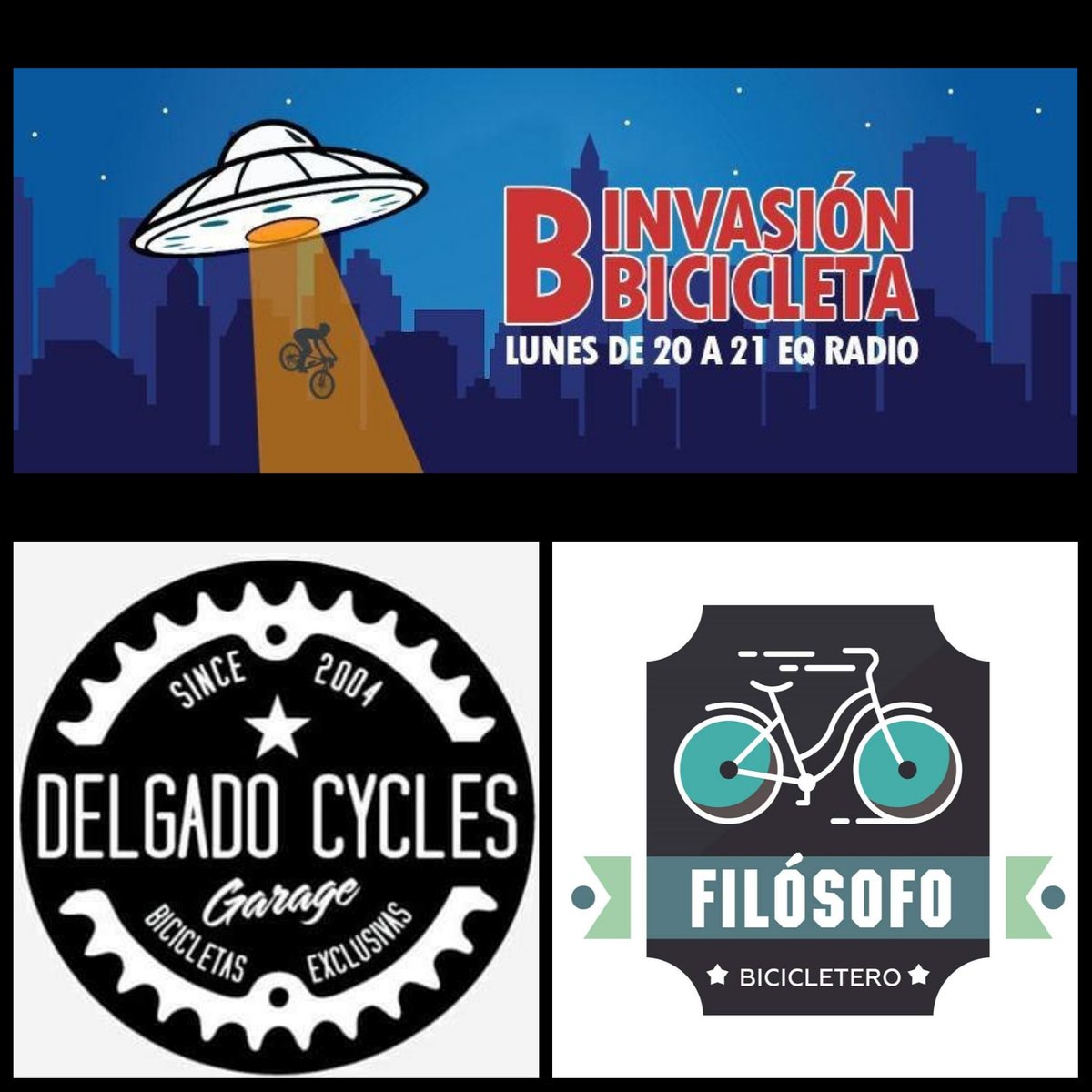 binvasioneq's tweet photo. NUEVO #BIB #S07E11
- Martín Delgado, de @delgadogarage, artesano y creador de bicis, y su pasión por las bici cargo.
- “Misceláneas del Filo”, @filodelabici nos trae teorías conspirativas que surgieron alrededor de la bicicleta.
https://t.co/zrSVN2VYKM https://t.co/mwB2zNXaRE