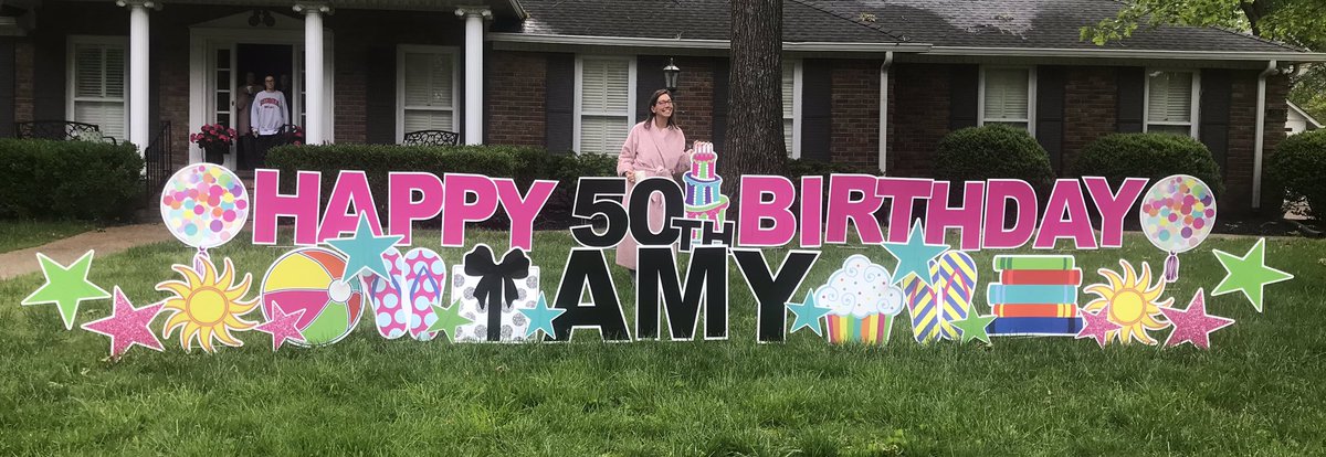 A morning coffee surprise for our 50 year old <a href="/AmySain/">amy sain</a> Happy Birthday!
