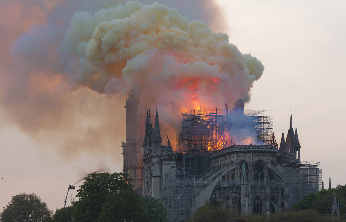 Arch_Today's tweet photo. A year after fire ravaged Notre-Dame de Paris, a TV documentary shows encouraging signs of progress in a reconstruction project that raises both structural and philosophical problems, says Donald Insall https://t.co/K1MpjyyM3K https://t.co/TwDkvI2Euu