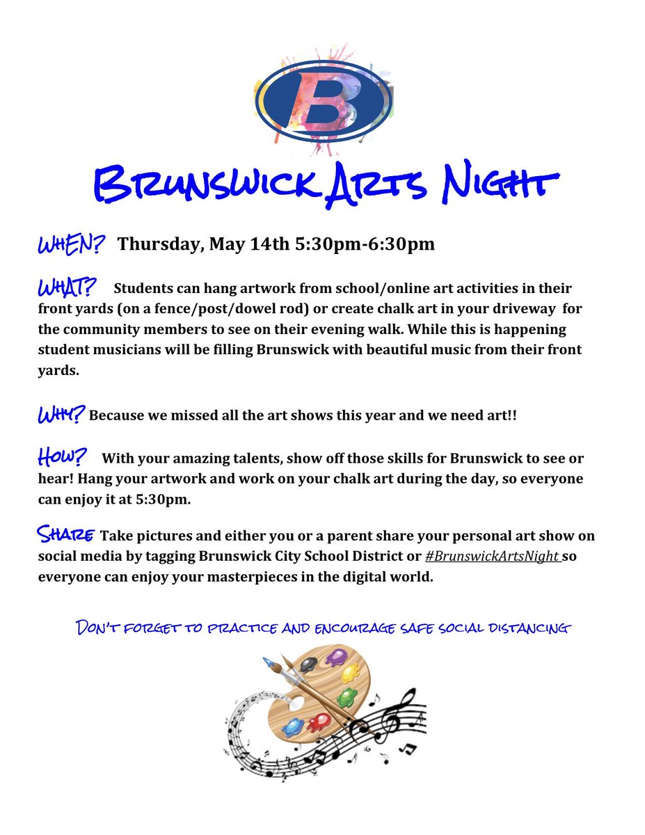 BMS_artdept's tweet photo. Brunswick Art Night, Thursday 5:30pm-6:30pm🎨🖌 https://t.co/7EFKZziE9J