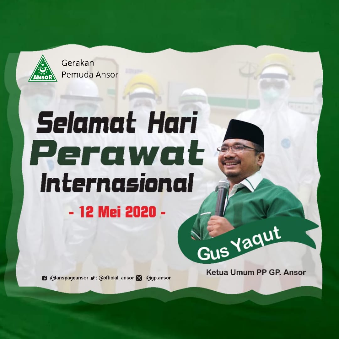 Official_Ansor's tweet photo. Kami Gerakan Pemuda Ansor mengucapkan Selamat Hari Perawat Internasional

#AnsorBelaNegeri https://t.co/3TgDrsrjjR