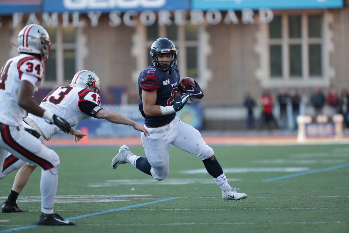 PennFB's tweet photo. You wanted it, you got it. Today we’ll be featuring Abe Willows for #TouchdownTuesday #FightOnPenn 🔴🔵 https://t.co/yRowv1uQHW