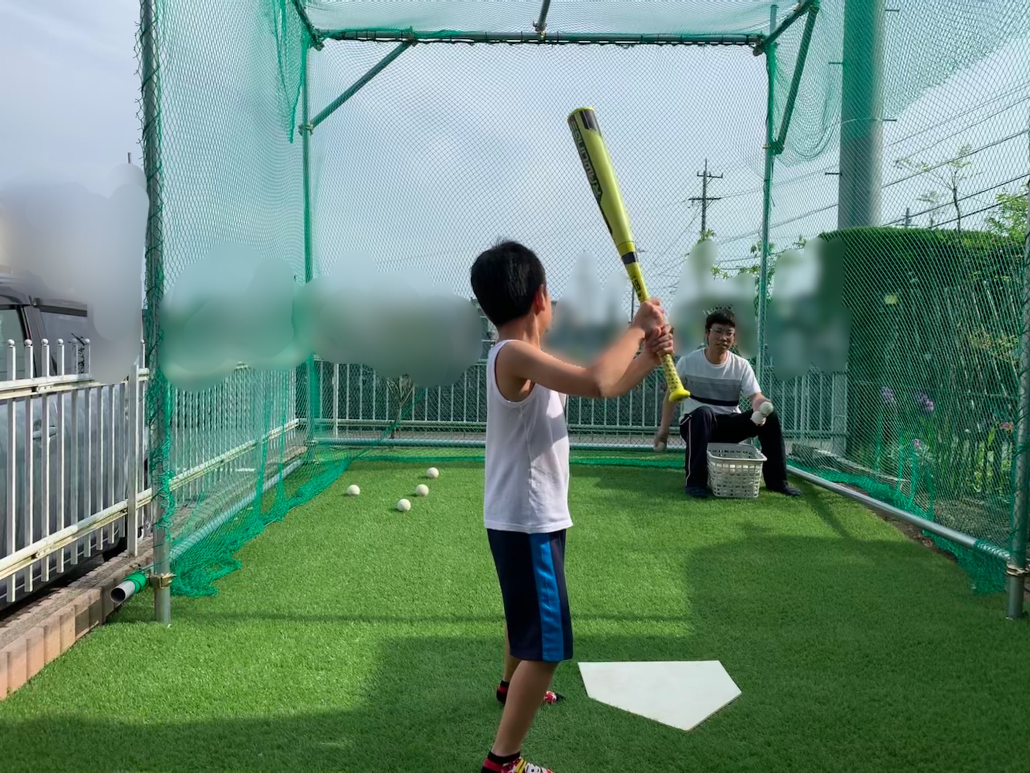 自動回転野球バッティング練習場パワーバッティングネット （角