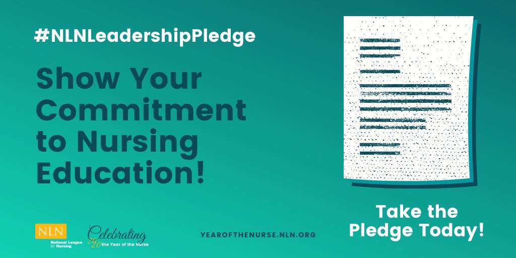 #NurseEducators, in this time of uncertainty, one thing for certain is your dedication to advancing nursing education and helping shape the success of future nurses in the workforce. #NursesWeek

Show Your Commitment. Take the #NLNLeadershipPledge! bit.ly/3fmERfb