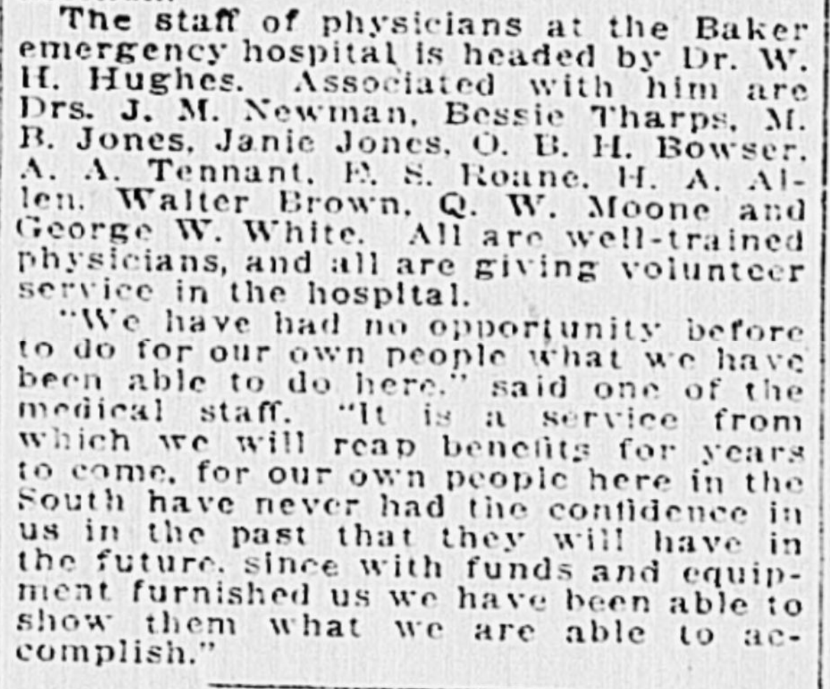 THREAD: The emergency hospital was widely considered a success. Staff at the hospital seemed to hope this would lead to broader recognition and acceptance by the white establishment. See quote in RTD.