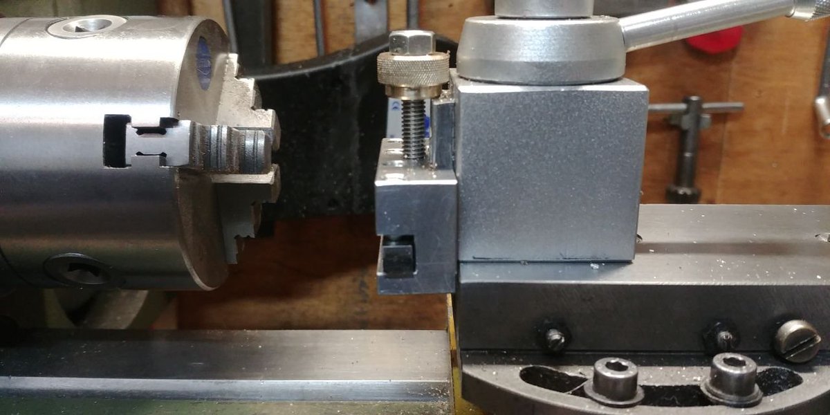 astronozem's tweet photo. Well, that seems to be allright! #quick #change #toolpost #bit #QCTP #lathe #md65 #tools #metal https://t.co/7jVy9icTaM