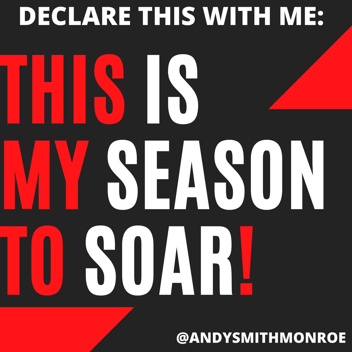 iworshipmag's tweet photo. If you have the Faith to believe it, God has the power to do it! Declare It! This Is My Season To Soar! #winningseason #champion #greaterglory #greaterinfluence #greaterwealth https://t.co/Gw0wf4Vehm