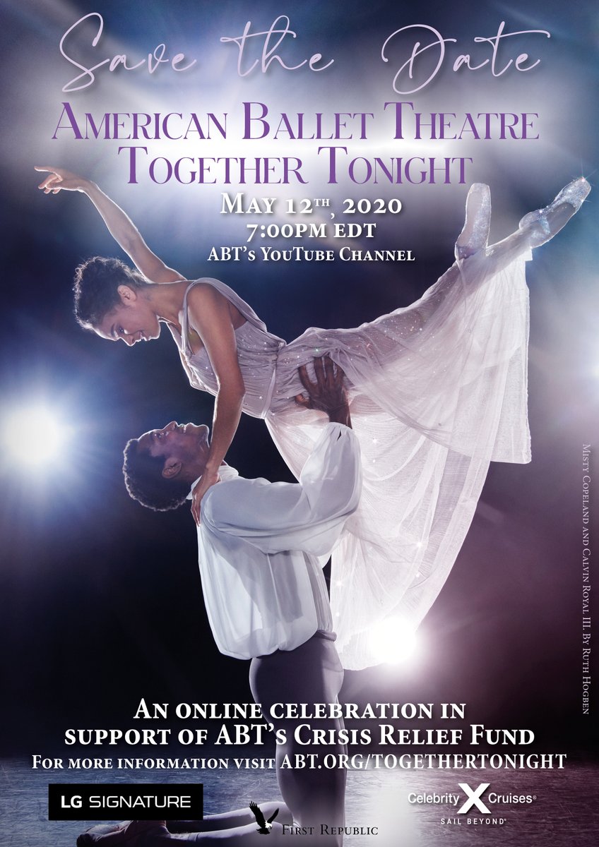 Don’t miss an evening celebrating 80 years of <a href="/ABTBallet/">American Ballet Theatre</a> history tonight at 7pm ET! Tune in here for this spectacular event: bit.ly/2yNK9jq