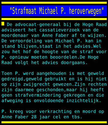 Teletekst's tweet photo. "Strafmaat Michael P. heroverwegen" https://t.co/hc0wxeHu08