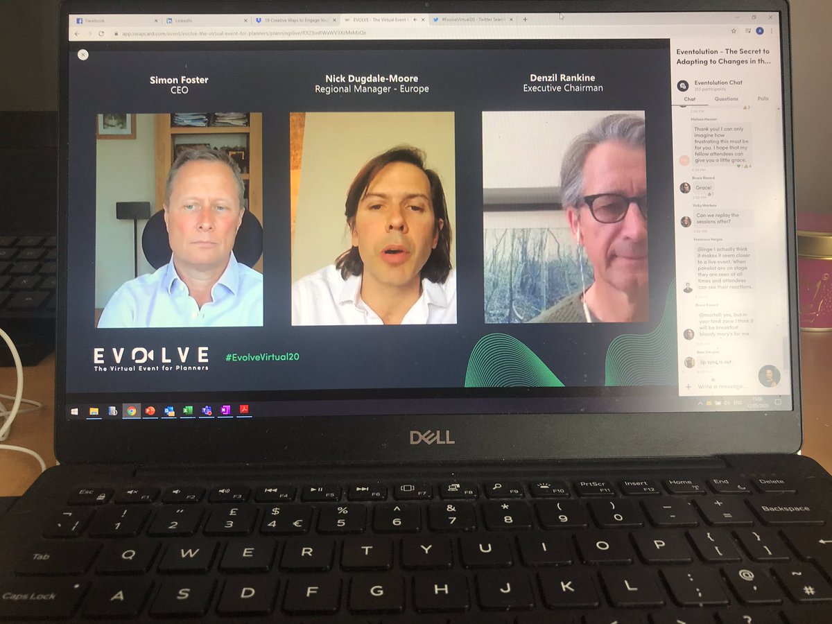 The start of a few hours of event industry webinars for #evolvevirtual20 👩‍💻 #eventprofs #virtualevents #Covid