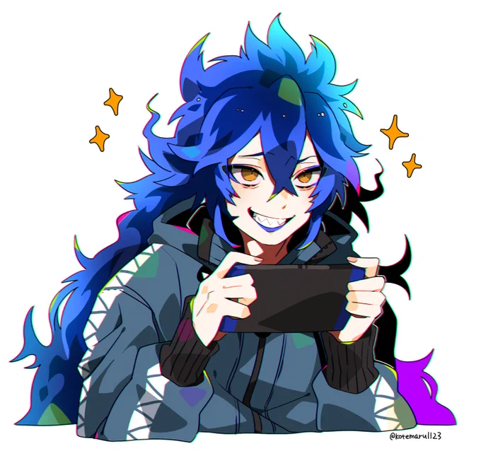 アズールとのゲームでイキイキしてるイデアくん ※友達と合作で描いたやつのセリフなし
単体でも載せておく! 