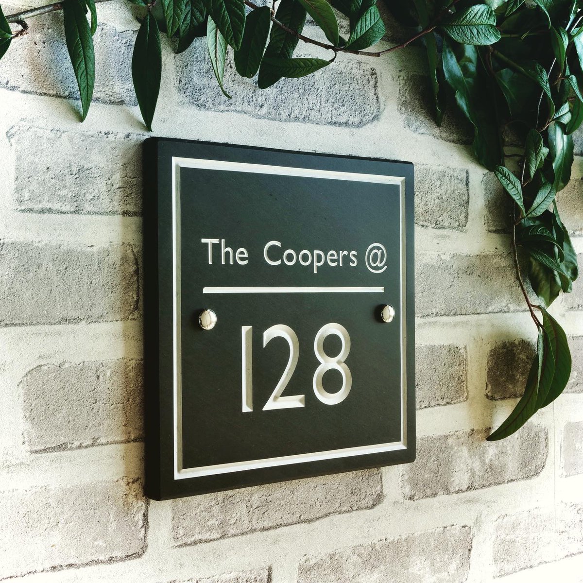 A #modernexterior today, we #love that our house signs are the finishing touch to the #exteriordesign of your home. Step away from the ordinary &amp; personalise your own #dreamhome house sign. Handcrafted for you in The Lake District. 
#dreamhomegoals #houseinspiration #renovation