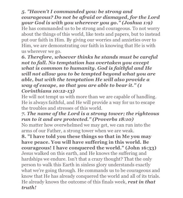 CTG_BU's tweet photo. Praying for you all this week! Check of these scriptures to remind you of truth this week. https://t.co/sULsFlCe7z
