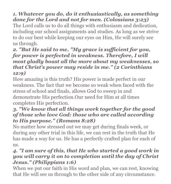 CTG_BU's tweet photo. Praying for you all this week! Check of these scriptures to remind you of truth this week. https://t.co/sULsFlCe7z