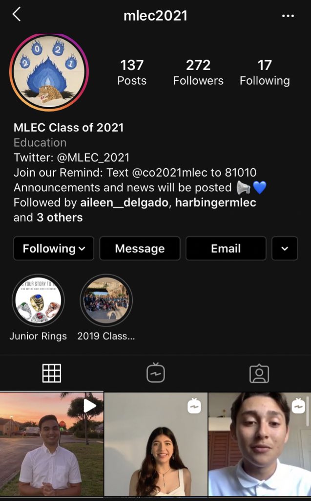 HarbingerMLEC's tweet photo. Candidates videos for rising seniors, @MLEC_2021, can be found on their instagram page.

The videos for SGA candidates are as well found there. Don’t forget to watch the videos before voting 🐾 
https://t.co/cY7ZJRzj3F https://t.co/r9tvcuBXjC