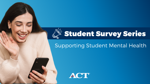 ACT's tweet photo. We asked students what they're doing to promote and maintain their mental health.

Strengths: Getting adequate sleep and maintaining social contact 

Where they could use some support: Creating a schedule, exercising, and eating healthy foods 

Read more: https://t.co/2ra2TRQdsX https://t.co/3kQyY2ddsx