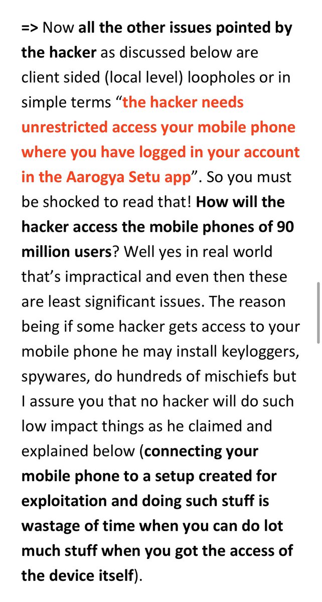 Yes! The hacker needs unrestricted access to your phone for the issues we going to talk about now. It’s not about fetching some data from server but trying to fetch from app directory or other mischiefs there). They are client-side validation bypass in an exploitation medium.