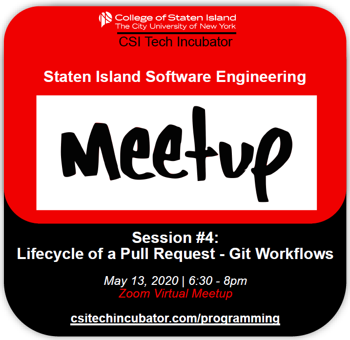 InnovationHubSI's tweet photo. Last call to RSVP for our #virtual #SoftwareEngineering meetup. @djpmarsh will present on The Lifecycle of a Pull Request -#Git Workflows. Lightning talk to be presented by
@alexginzburg on #RedisBloom.
https://t.co/KNqAg98BCr
#EngagingCollegewithCommunity #WeAreCSI
@csinews https://t.co/ClzfVtzQUe