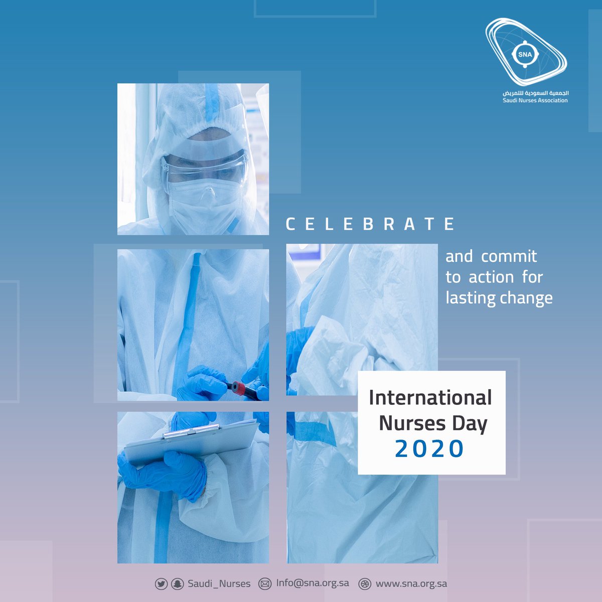 Saudi_Nurses's tweet photo. We are proud of all nurses around the world and we thank them for their efforts

#InternationalNursesDay2020 https://t.co/Bv1lEGteuX