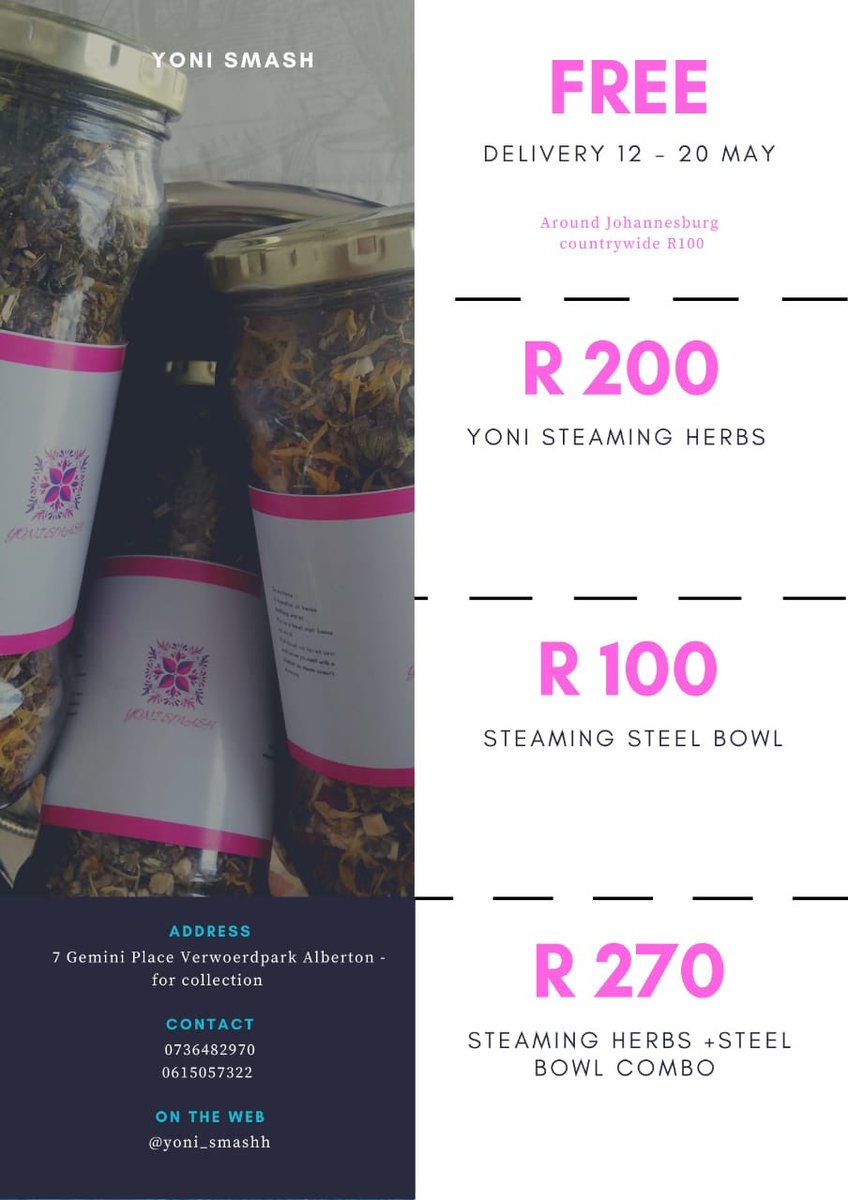 vanessa_sekati's tweet photo. Yoni steaming is a holistic health practice in which a woman allows the warmth of herbal steam to gently permeate the exterior of her vagina. 
For your Yoni herbs do contact @SmashYoni 
#HustlersPlatform https://t.co/LbD38EjEI0