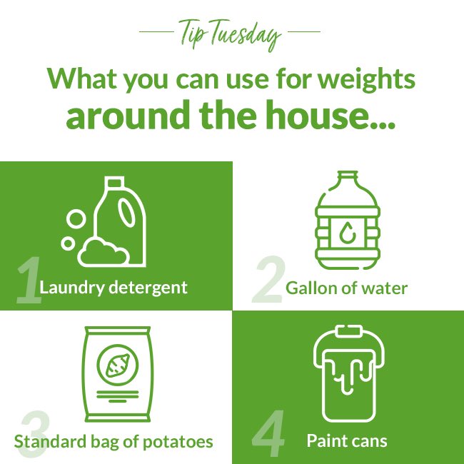 pureformulas's tweet photo. No weights? No problem! Here are some everyday household items you can use as workout equipment.
#PureFormulas #TipTuesday #HomeWorkout https://t.co/3zN4hFZZdC
