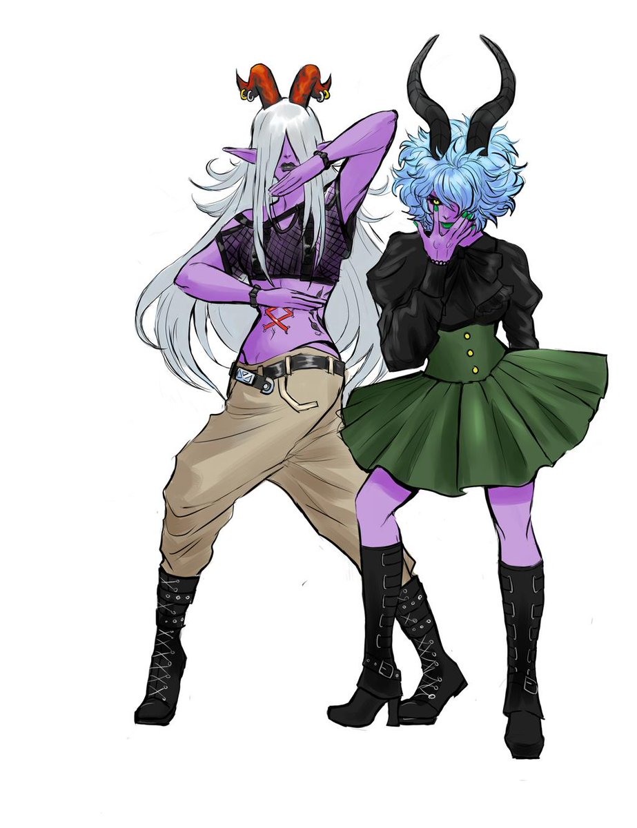 v_geist's tweet photo. #DRAWTHISINYOURSTYLE 
Vyra(magic enhancing bare-knuckle,use anything brawler) and Plessia(magic using swordswoman:katanas/rapiers) https://t.co/gUdnwCmtE8