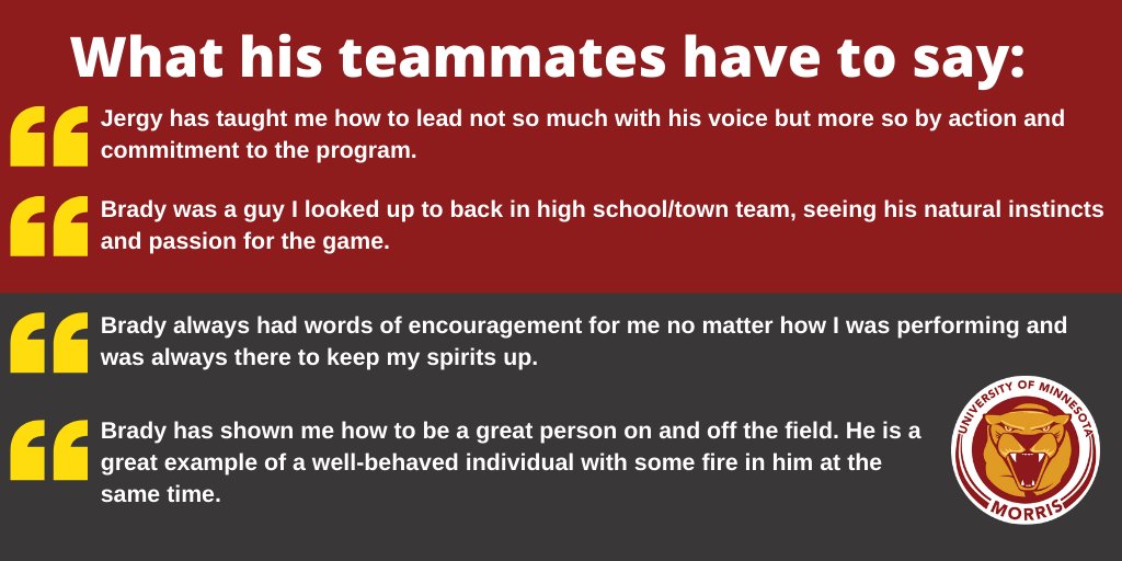 UMMCougarBB's tweet photo. We are honoring our Cougar ⚾️ Seniors this week, each of them having their own day of celebration.
This is Part 2 of 2: Brady Jergenson @BradyJergenson
 
Teammates describe him as outgoing, funny, competitive, dedicated, positive, a Morris Legend. #seniorsendoff #PlayforthePile https://t.co/vvrW9dxslX