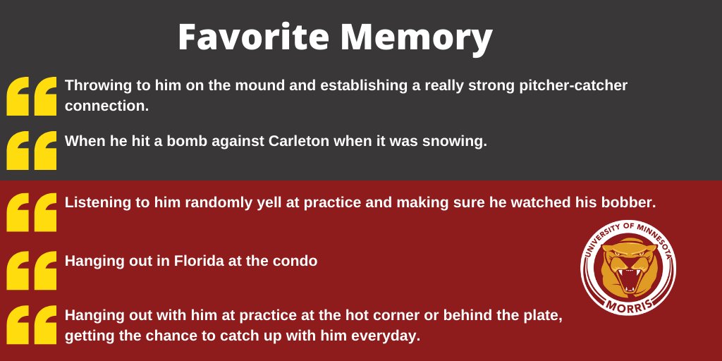 UMMCougarBB's tweet photo. We are honoring our Cougar ⚾️ Seniors this week, each of them having their own day of celebration.
This is Part 2 of 2: Brady Jergenson @BradyJergenson
 
Teammates describe him as outgoing, funny, competitive, dedicated, positive, a Morris Legend. #seniorsendoff #PlayforthePile https://t.co/vvrW9dxslX