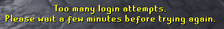 GeChallengeM's tweet photo. @JagexSupport Ever since my first login attempt of the day (~7 hours ago) I'm getting this error message. Waiting doesn't help (tried waiting over an hour in between login attempts) and it's not related to my network because getting the same error on mobile using 4G. https://t.co/gY1BPpRVnD