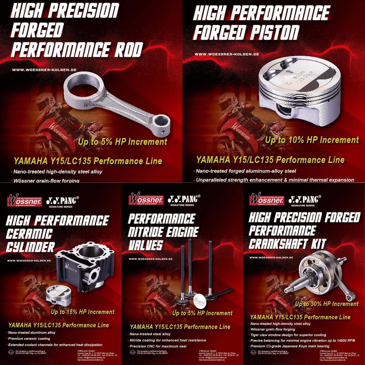 JAM_JAPAN_com's tweet image. 本日、ドイツWossner社から
YAMAHA L15/LC135の
レーシングパーツの発表👍
JAMはWossner社の公式パートナー企業です。

御入り用ございましたら
jam-japan.co.jp 又は
jam-japan.com まで
お問合せ下さい。

#YAMAHA #Wossner
#LC135 #L15 #JAM #ピストン
#クランク #コンロッド