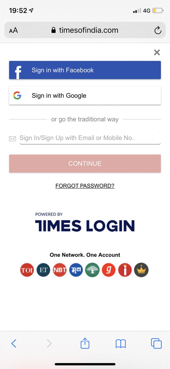 hmgblr's tweet image. ⁦@timesofindia⁩ - your social or traditional sign ups aren’t working! #poortesting